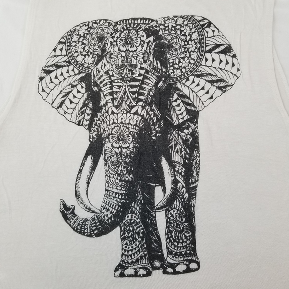 Annabelle Elephant Tank Top Women Muscle Tees Shirt Size M Back cut - Picture 7 of 7